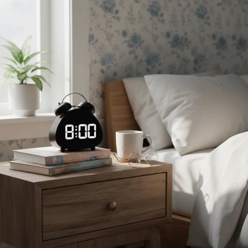 Super Loud Sound Digital Alarm Clock LED Electronic Display Smart Alarm Clock Bedroom