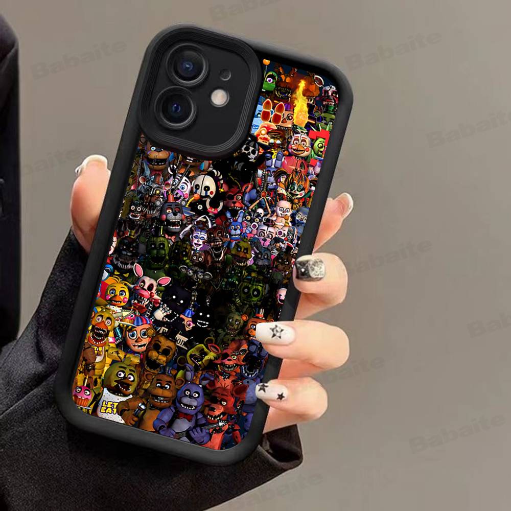 Игра F-Five N-Nights At F-FreddyS Для iPhone 17 Pro Max 16 15 14 13 12 11 Plus Черный Мягкий Чехол для Телефона