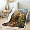 Castle Fairy Tiger Wildlife Throw Blanket Throw  Africa Fierce Animal Sherpa Blanket Room Decor Glittering Starry Sky Blanket