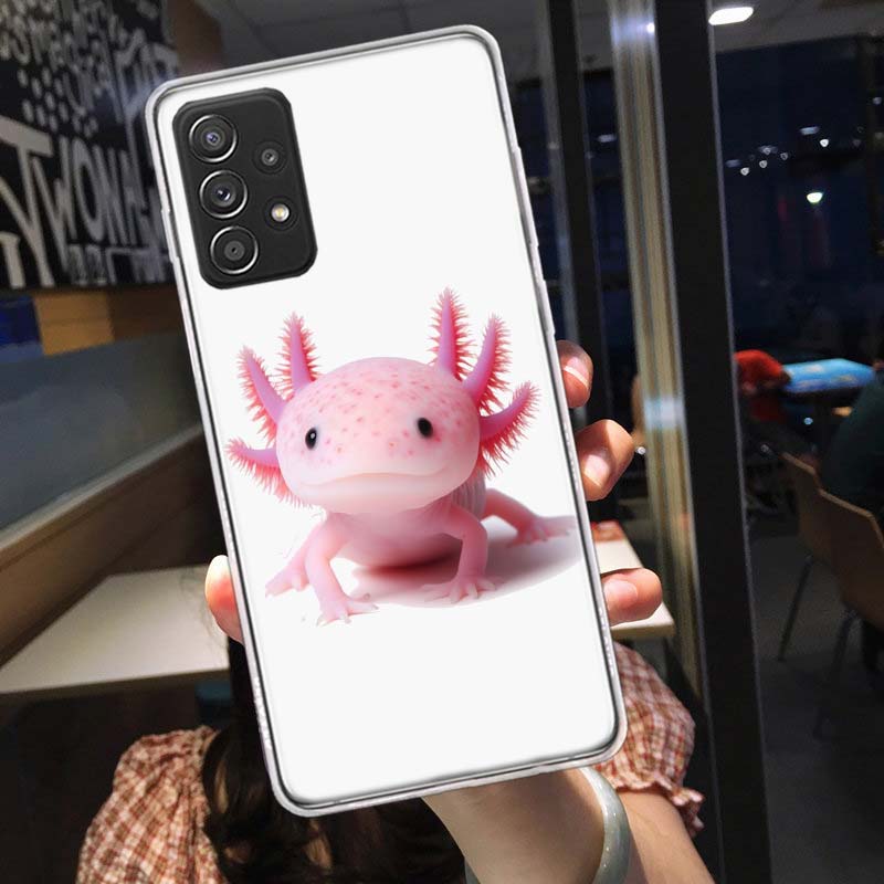 Чехол для телефона "Улыбающаяся саламандра" для Samsung A15 A25 A35 A55 Galaxy A12 A22 A32 A52S A72 A05S A02S A42 J6 J4 A6 A7 A8 A90 A80 J8 A9