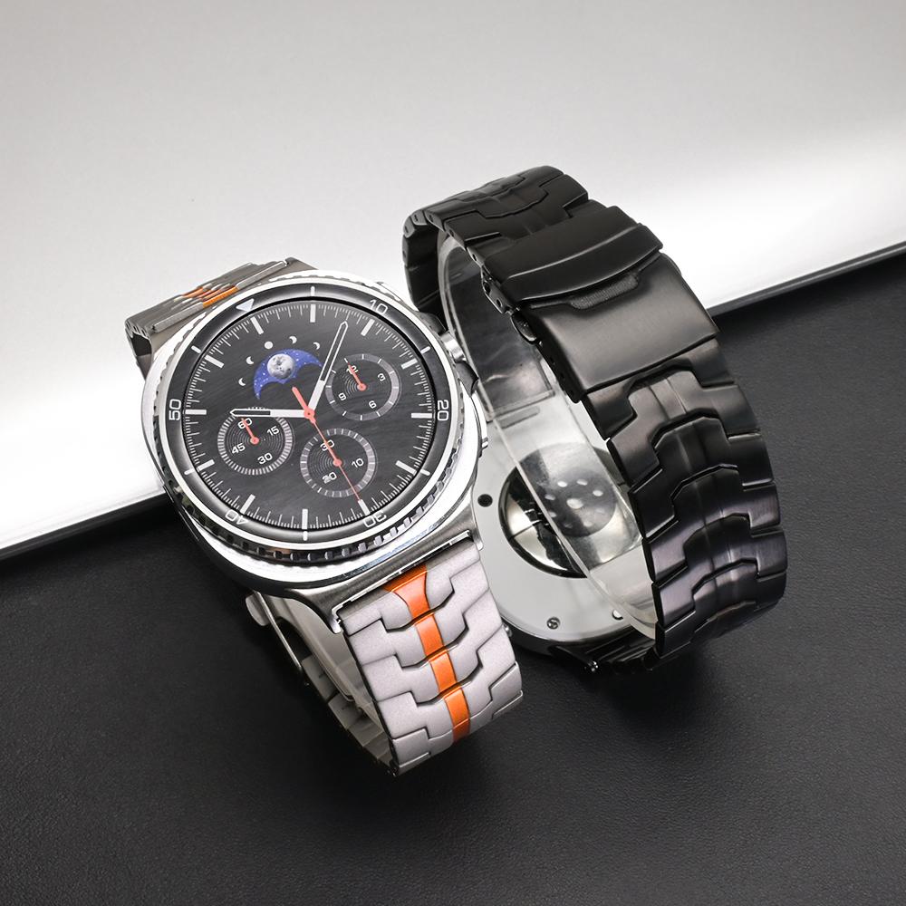 Титановый ремешок для Samsung Galaxy Watch 8 Classic 46 мм Ultra 2025 47 мм 2024 Роскошный наручный ремешок для Galaxy Watch 8 7 6 5 44 мм 40 мм