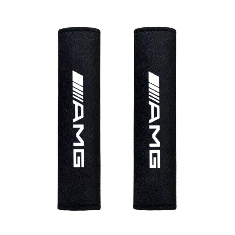 2Pcs Car Seat Belt Shoulder Cushion Protector Cover For Mercedes Benz C180 C200 C260 C300 W108 W124 W126 W168 W176 AMG Accessory DC2