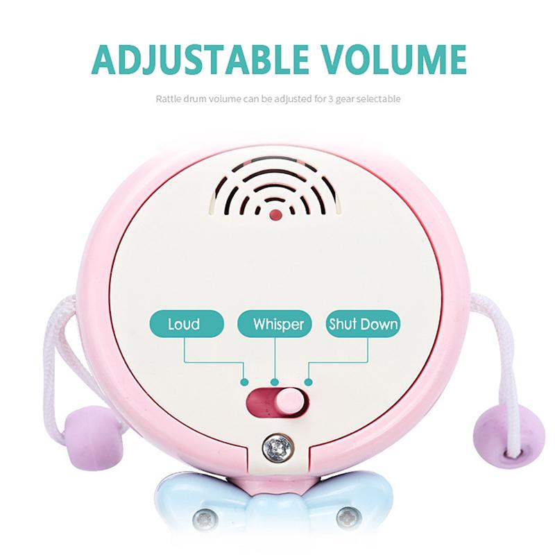 Симпатичная детская игрушка-погремушка-барабан может кусать развивающие игрушки с музыкой 