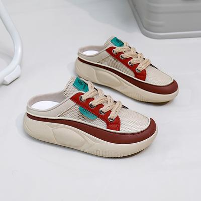 Повседневная пляжная обувь для девочек с толстой сетчатой подошвой