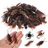 10pcs Halloween Simulation Bug Cockroach Spider Centipede Scorpion Plastics Prank Bug Funny Halloween DIY Decoration