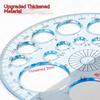 1/2pcs Multifunctional Geometric Ruler 360 ° Full Circle Protractor Movable Kawaii Ruler Mathematics Rules For School Students