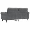Vidaxl Sofa 2-Osobowa, Ciemnoszary, 140 Cm, Tapicerowana Aksamitem