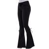 Women Summer Elastic Plus Loose Denim Bow Casual Boot Cut Pant  Jeans