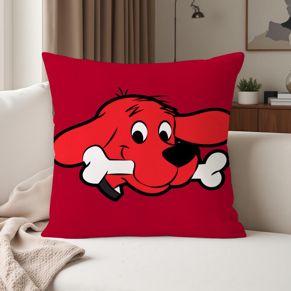 Cartoon Cclifford The Big Red Dog Pillow Case Suitable For Bedrooms Living Rooms Cars Home Decoration