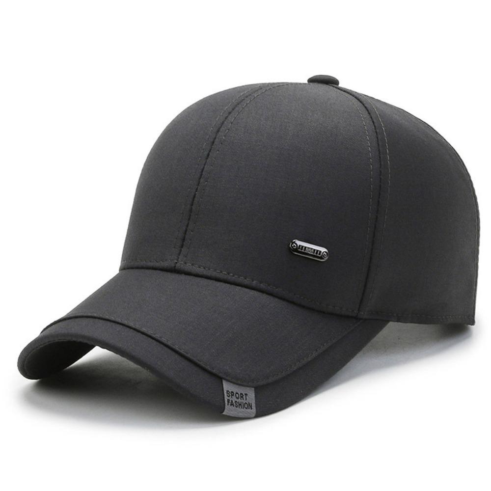 Adjustable Men Peaked Hat Solid Color Sunshade Casquette Fashion Baseball Cap All Seasons