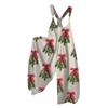 Women's Summer Bib Pants Christmas Printed Vintage Jumpsuit (Non-Adjustable Straps)