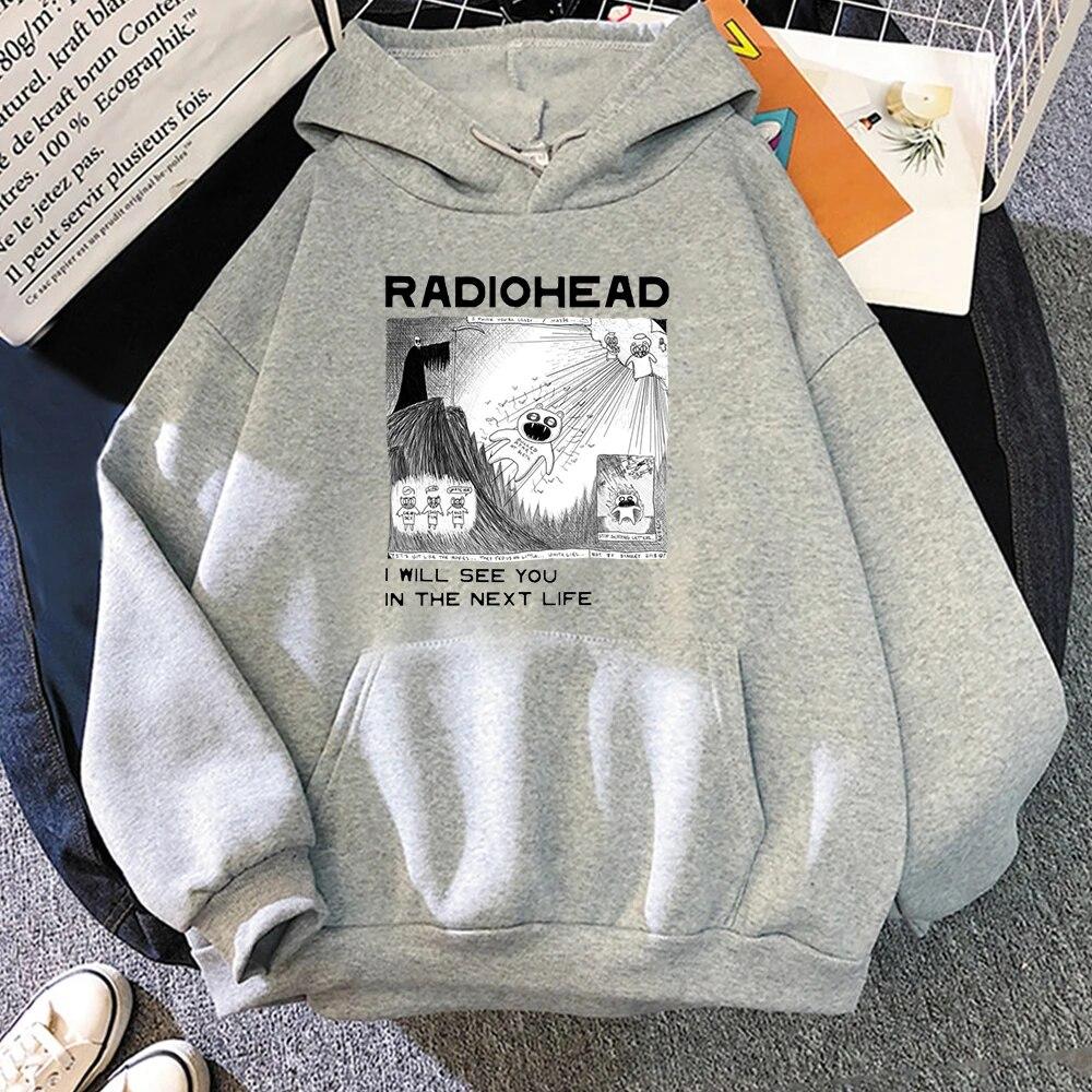 Radioindie Radiohead Fan Print 2d Mens Cotton Hoodie Casual Oversized Pullover Popular Streetwear Fashion Trend Unisex Clothing