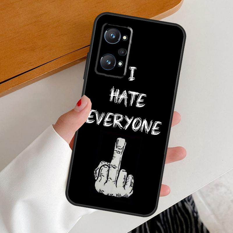 Middle Finger For Realme GT7 GT6 15 Pro 10 11 12 13 14 Pro Plus C65 C63 C61 C55 C51 C53 C35 C75 C67 Case