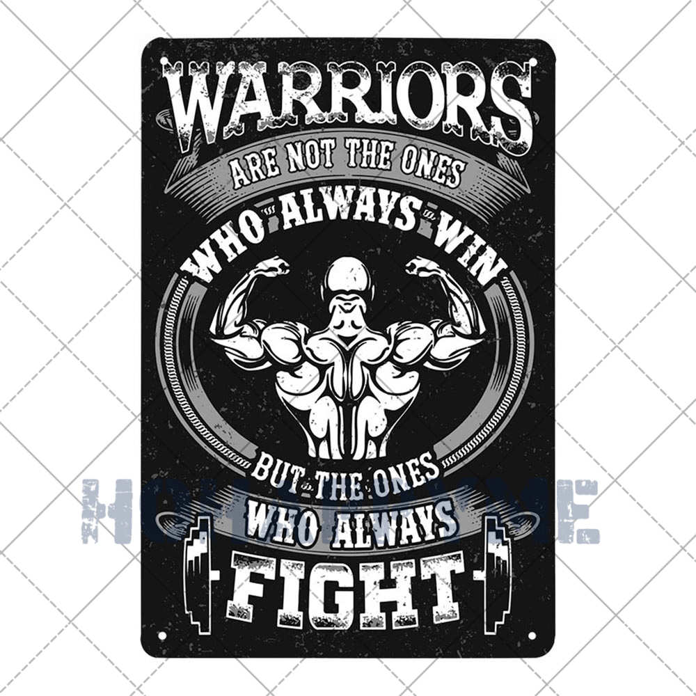 GYM Signs Tin Painting Metal Vintage Plaque Decoration Metal Wall Art Sportsman Retro Poster Iron Plate Home Decor 20x30cm