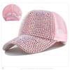 Adjustable Shiny Mesh Cap Cotton Baseball Hats Fashion Rhinestones Baseball Caps  For Women Girls