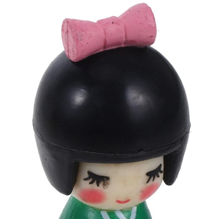 LEDMOMO Miniature Kokeshi Dolls 6-Pack 1.57 inch PVC Assorted Color 4CM