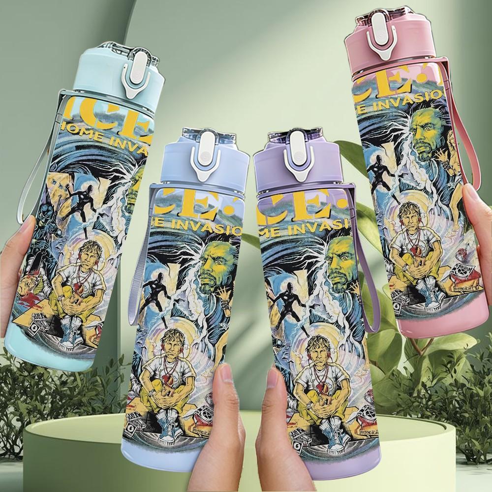 1PC Colorful Pattern A B C F 750ml sports water bottle leakproof straw lid outdoor office home