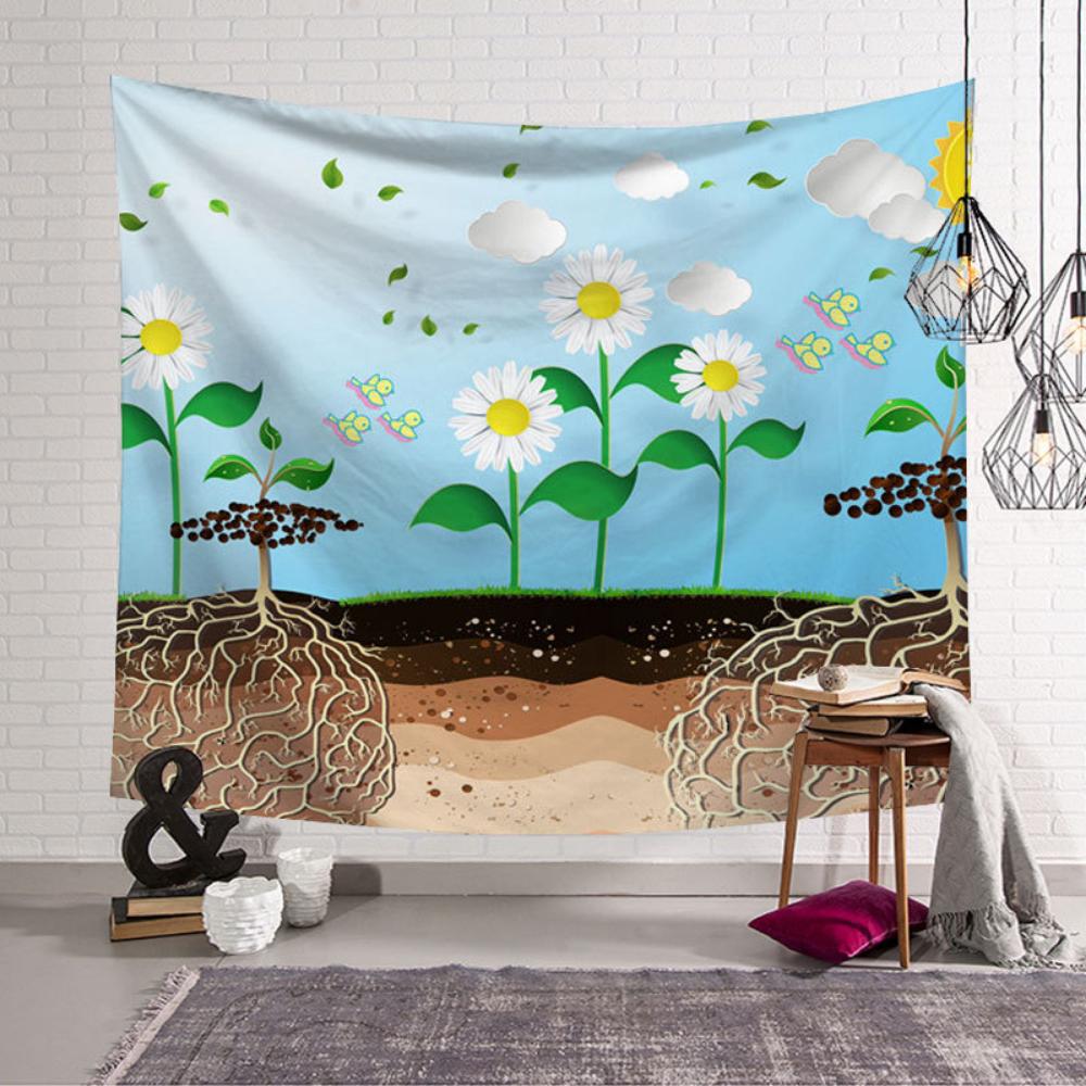 Декоративный дизайн печати гобелен для спальни скандинавский фон ткань гостиная гобелен комната подвесная ткань