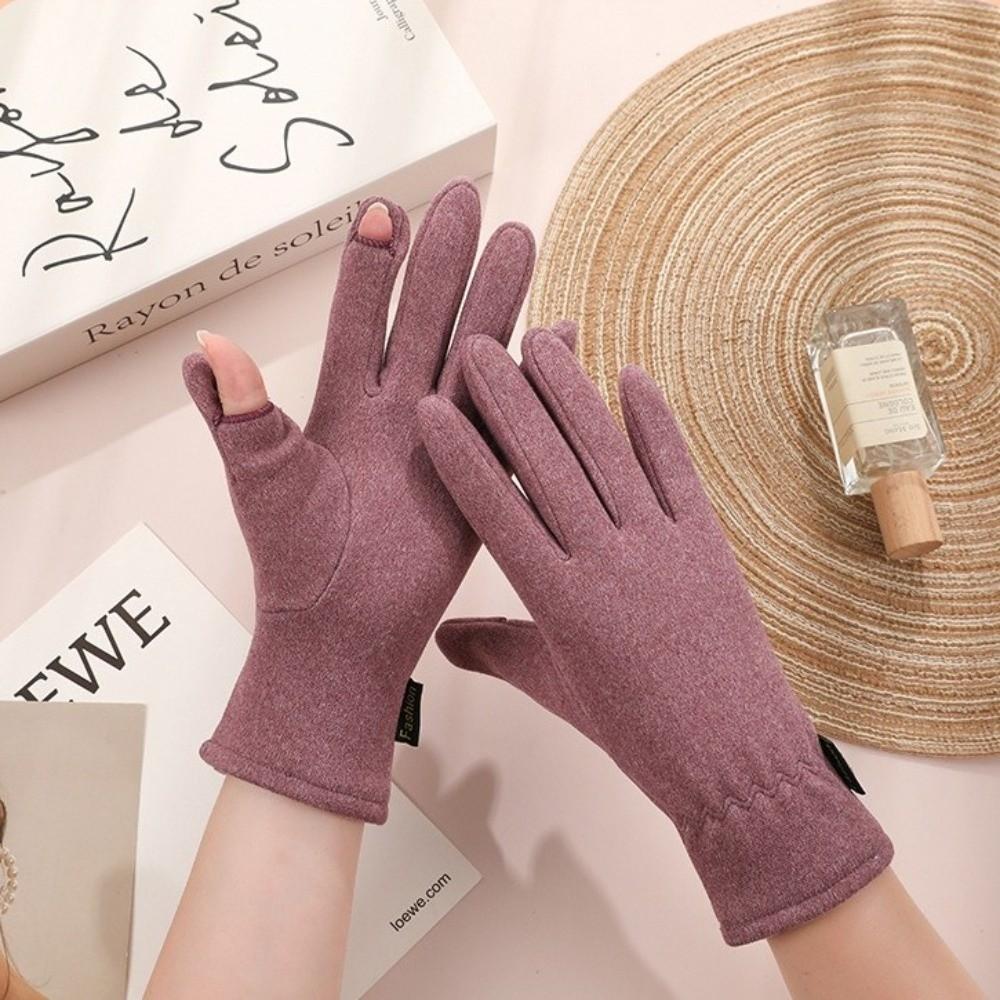 Touchable Screen Winter Gloves Plush Skiing Gloves New Driving Mittens  for Outdoor Cycling Skiing