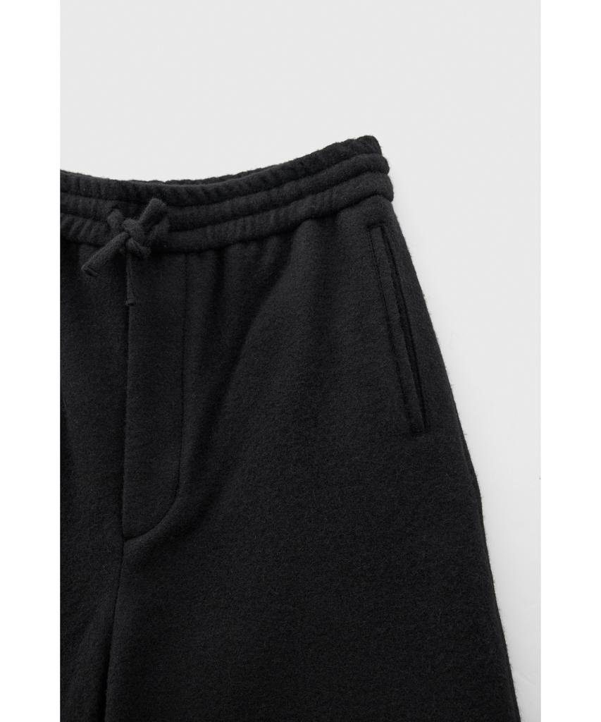 YOUTH Boiled Wool Half Pants - Black