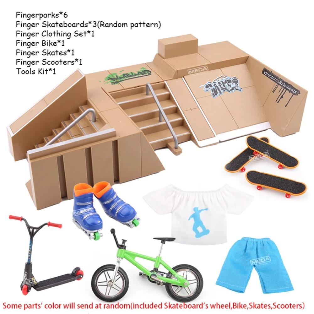 Набор ramps для DIY фингерборда, дека, мини-скейтпарк, мини-трюковой фингерборд, тренировка для детей, подарки