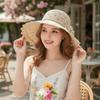 Foldable Summer Sun Hat Crochet Sunshade Hat Casual Sunscreen Visor Cap  Girl