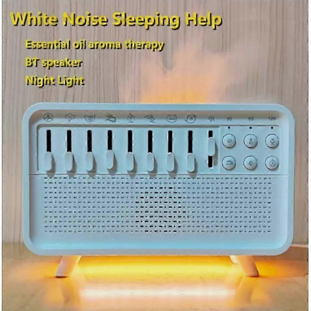 Velmina White Noise Machine with 8 Soothing Sounds, Portable Bluetooth Sound Box for Sleep & Relaxation (180mm, USB Rechargeable)