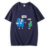 Floppy Disk Graphic Men's Tee Father & Son Floppy Disk Engineer Graphic Short Sleeve Casual Cotton Crew Neck T-Shirt for Men