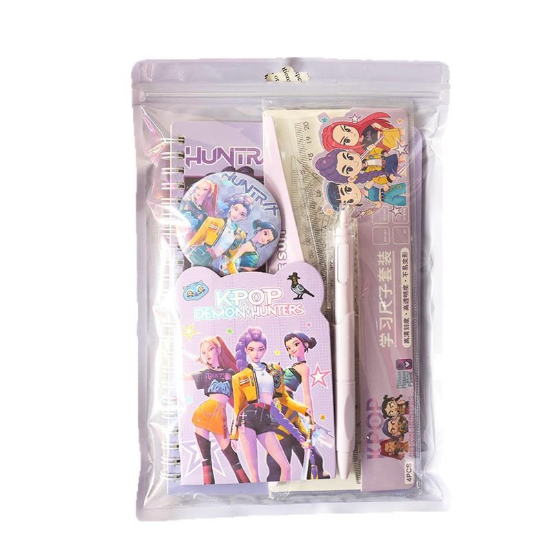 Student Reward Small Gifts KPOP Demon Hunters Stationery Set Practical School Supplies Birthday Gift for Kids Fans Collection