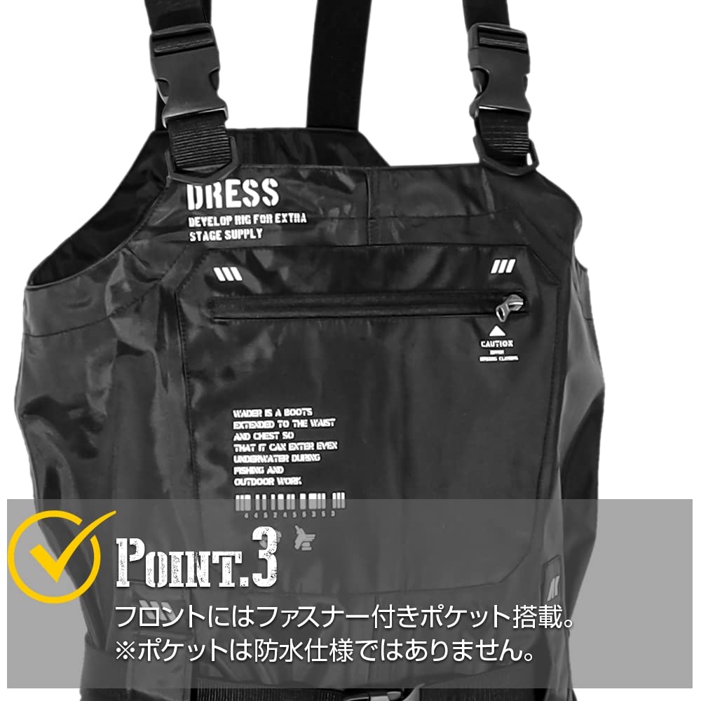 Вейдерсы Грудь Высокие вейдерсы AIRBORNE XXL Фетровые шипы Предотвращение стихийных бедствий Бедствие [Платье] "Фетровые шипы" [Рост] 180~185 [Ботинки] 28~28.5