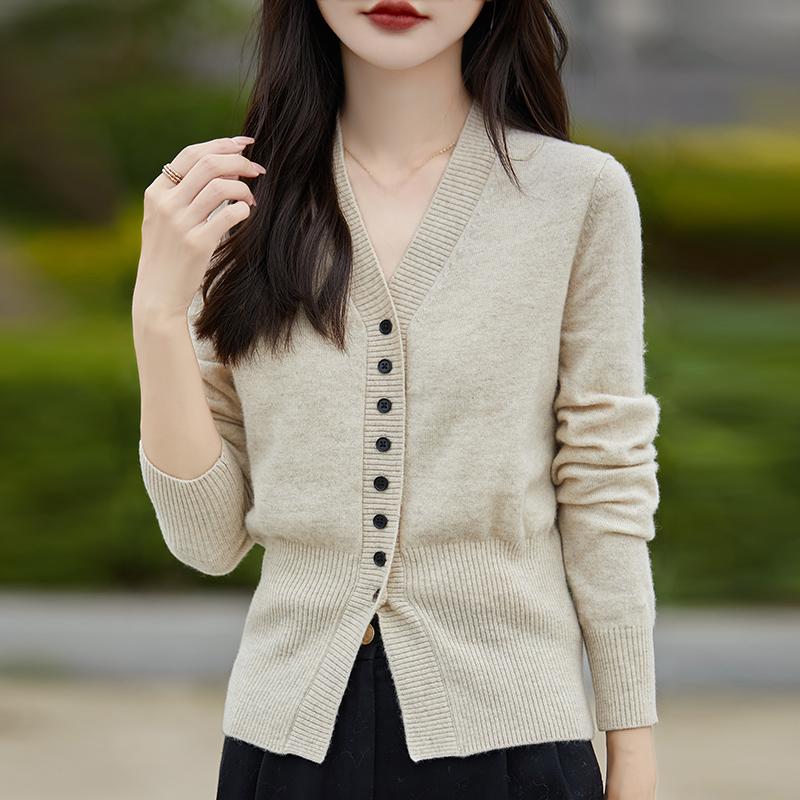 Женский легкий кардиган из 50% шерсти и 50% шелка Mulberry — универсальный трикотаж на все 4 сезона для комфорта и стиля в любое время года