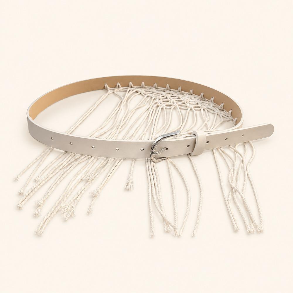 Boho Bohemian Style Belts Retro Woven Tassel Waistband Vintage Tassel Weave Belts  Women