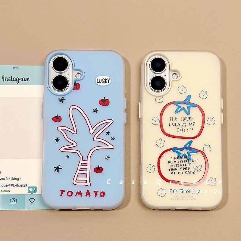 Coconut Tree Tomato Star Skin Feel Phone Case
