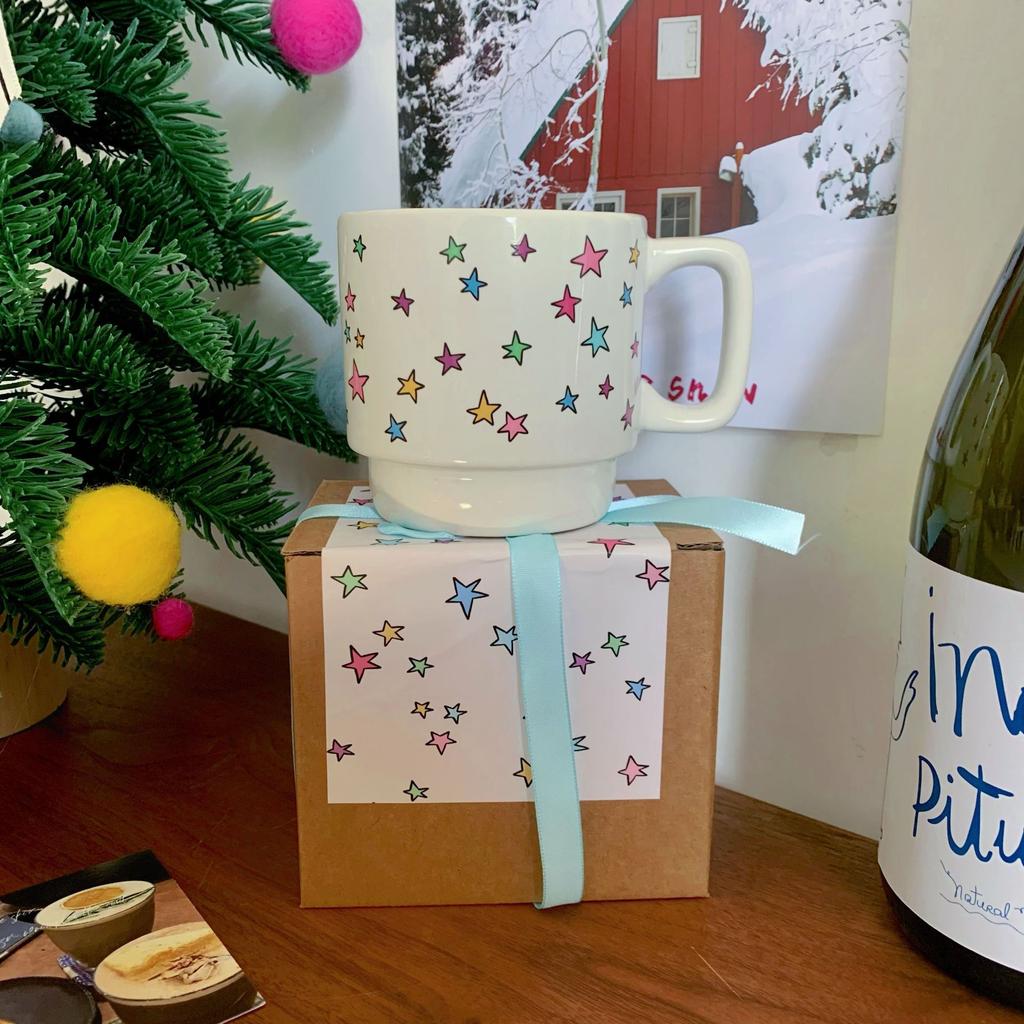 Цветная кружка-звезда с милой ручкой, керамическая чашка, кофейная чашка