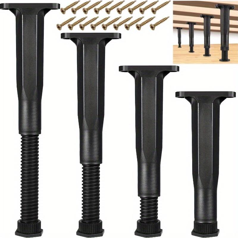 4PCS Adjustable Bed Frame Support Legs, Heavy Duty Furniture Replacement Legs for Bed, Sofa, Desk, Dresser