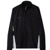 Куртка мужская с длинным рукавом Dri-Fit Color Block Logo, вышитым логотипом, застегивающимся на молнию, воротником-стойкой, черным цветом 703205-010
