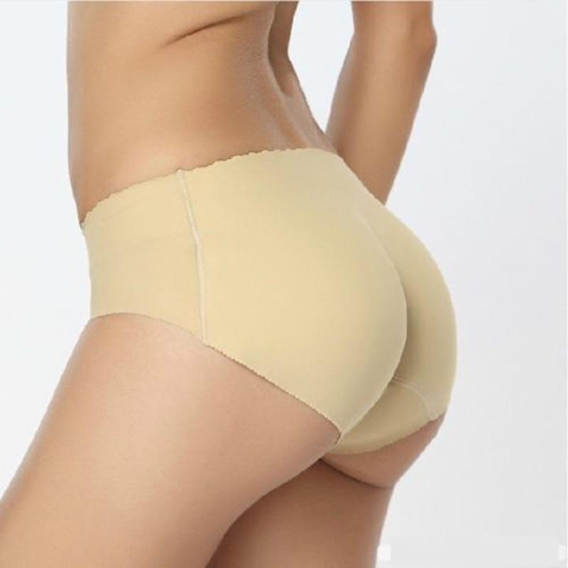 Hip Up Panties Fake Ass Underwear Solid Color Short Feminino Cotton High Waist