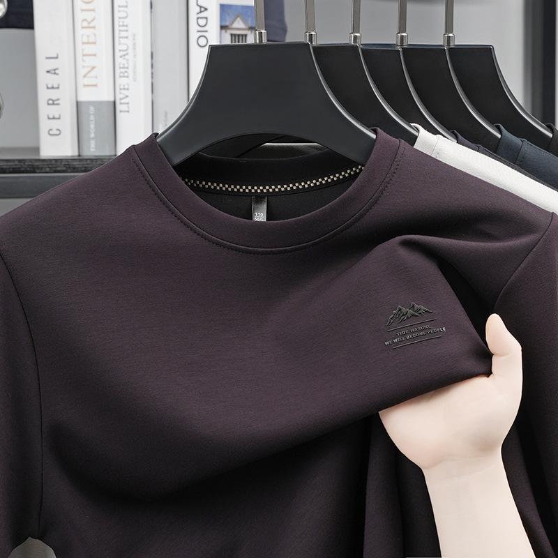 Men Round Neck Long Sleeve Pullover Sweatshirt Casual Letter Print