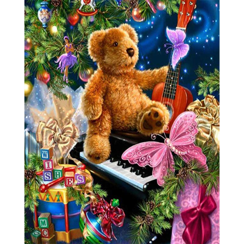 5D Diy Алмазная картина Зимний Санта-Клаус Набор для вышивки крестом Полная вышивка Мозаика Художественная картина со стразами Рождественский подарок