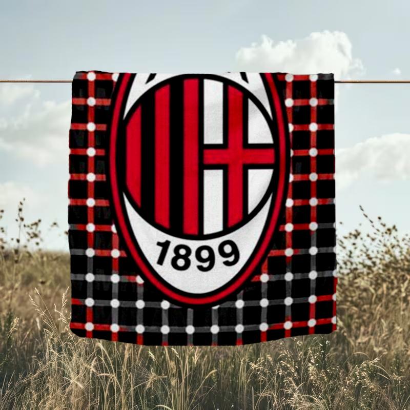 1PC Milan Football club Printed Soft Flannel Blanket Throw for Adult Bedroom Living Room Sofa Camping Travel Fan gifts Christmas Gifts
