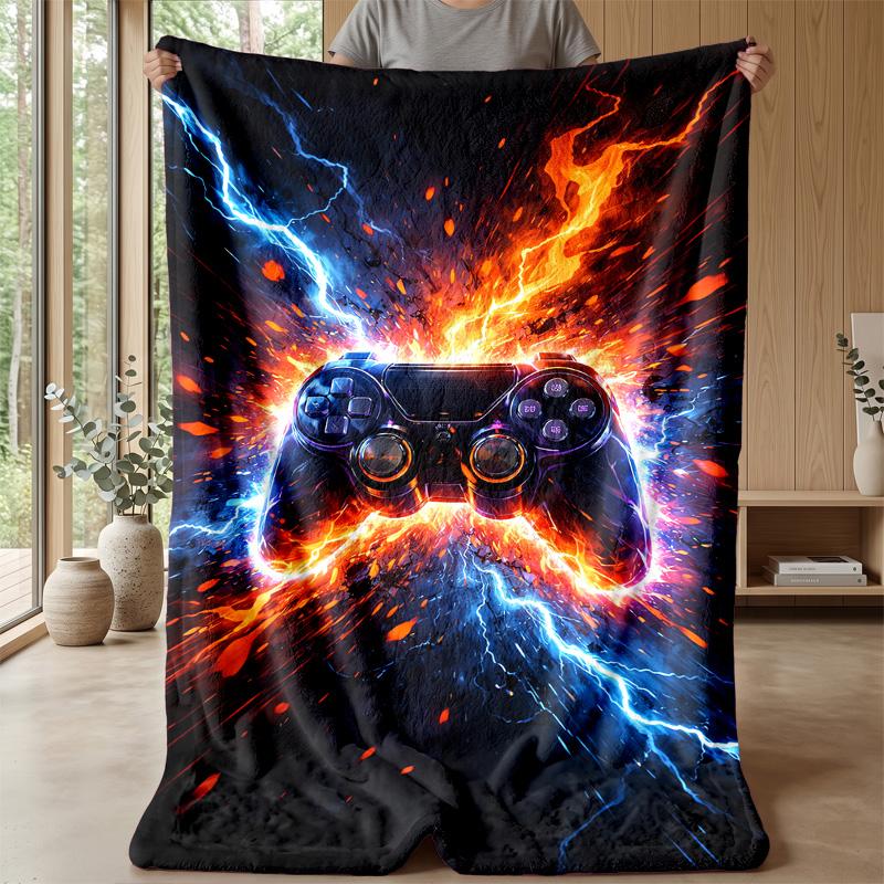 Game Controller Sunset Theme blanket Lightweight Warm Flannel Blanket Decorative Throw Blanket for Home Decoration