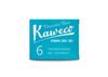 Kaweco Paradise Blue Cartridge Ink Genuine Imported Product (INK-LBL), 6-pack,
