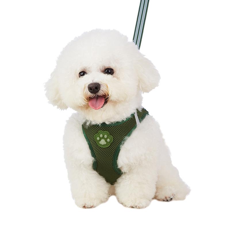 Dog leash with reflective breathable chest strap cat comfortable dog walking rope.