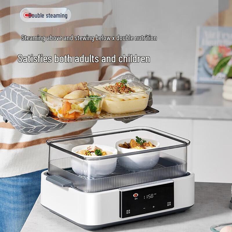 Электрическая пароварка для еды Morphy Richards 12 л с двумя ярусами