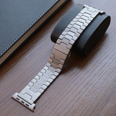 Титановый ремешок для Apple Watch Ultra 3 2 49 мм Серии 11 10 46 мм Grand H Ремешки Для iwatch9 8 7 6 SE 45 мм 44 мм Роскошный мужской браслет