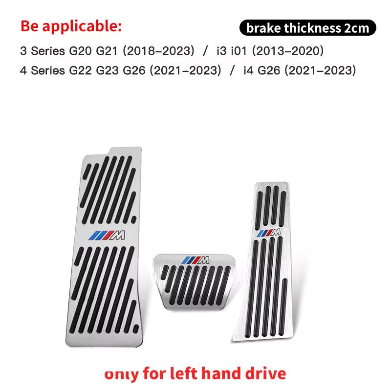 Motorcycle Sticker/BMW M Power Pedal Cover Aluminum Alloy Non-Slip Accessories For BMW M E90 E60 F30 F10 E39 E36 F20 G30 G20 X1 msvc59 hbrn5
