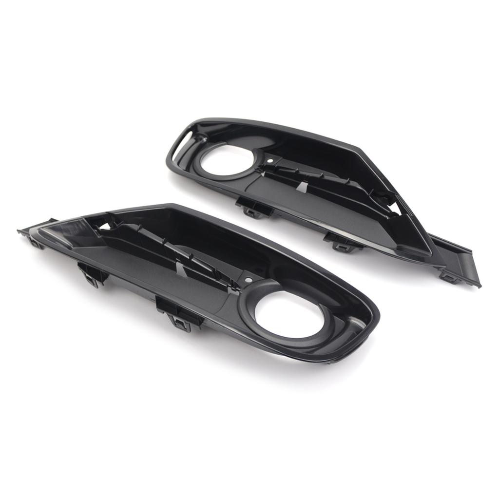 Black Left Right Front Hood Fog Light Lower Grill Grille Cover For 3 Series F30 F31 2011-2018
