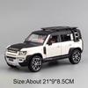 1:Масштаб 1:24 Модель автомобиля Land Rover Defender Range Rover Игрушка Металлическая литая Звук Свет Внедорожники Миниатюрные модели Подарки для мальчиков