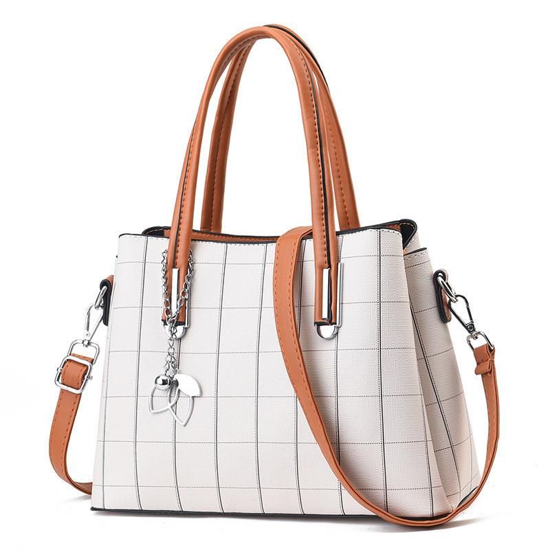 2023 New Fashion Plaid Tote Bag Large Capacity Women Casual Shoulder Crossbody Bag