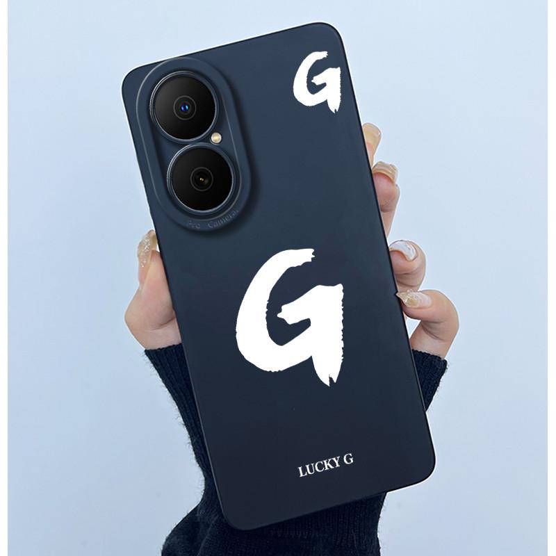 Для Huawei Nova Y73 4G Чехол-бампер со счастливой начальной буквой для Huawei Nova Y73 NovaY73 4G Мягкий силиконовый задний чехол Ударопрочный бампер